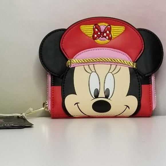 Loungefly Disney Limited Edition (800) Minnie Mouse Pilot Cosplay  Wallet NWT - Picture 6 of 6